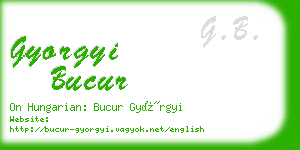 gyorgyi bucur business card